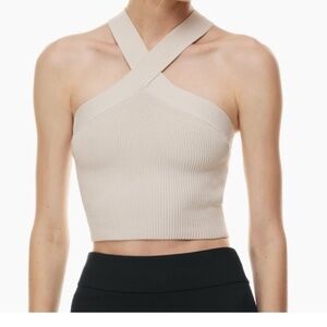 Aritzia Babaton Cult Knit Cross Cross Cropped Tank